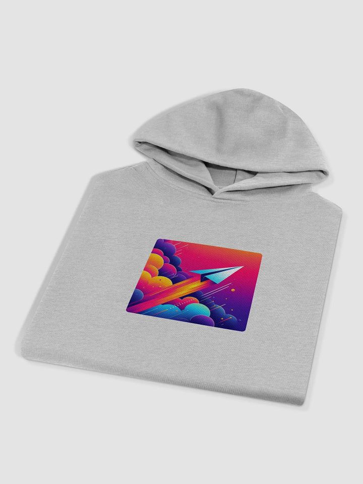 Upward Soar Unisex Hoodie | AI design paper airplane product image (1)