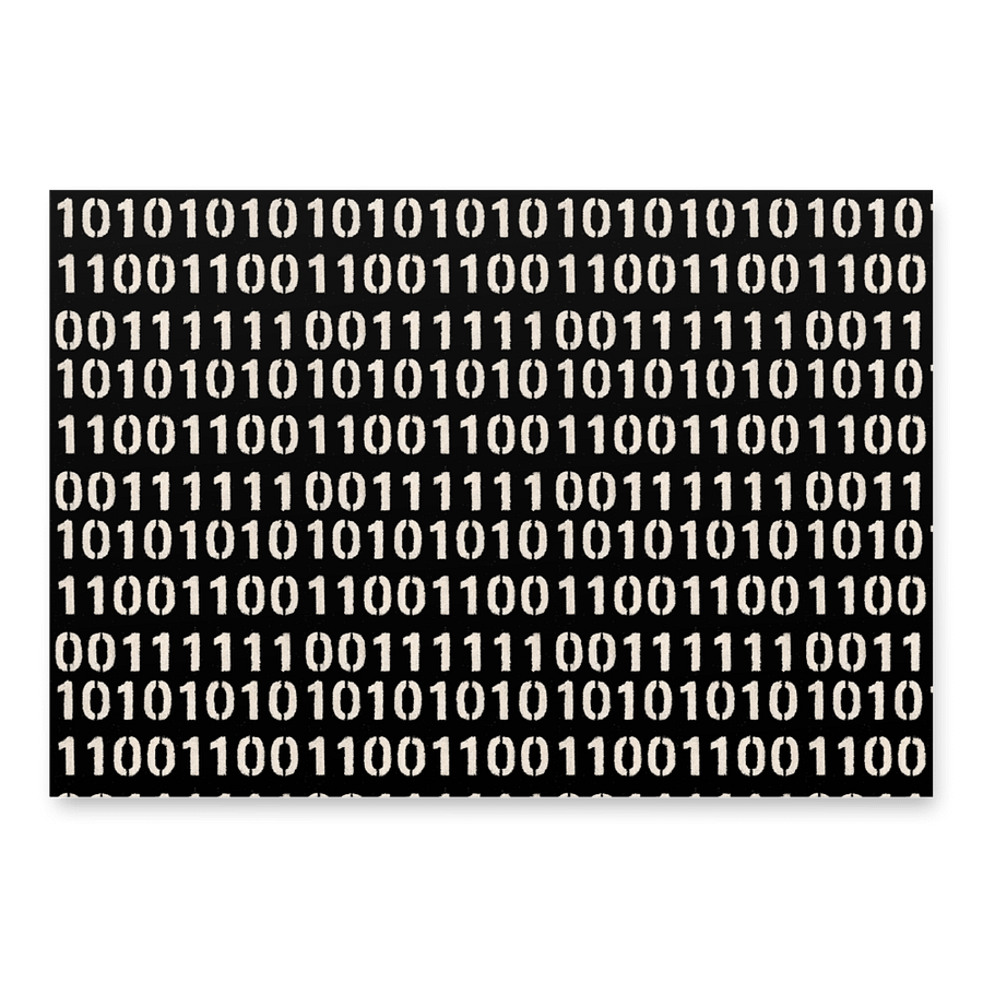 Binary Code Wrapping Paper Black product image (1)