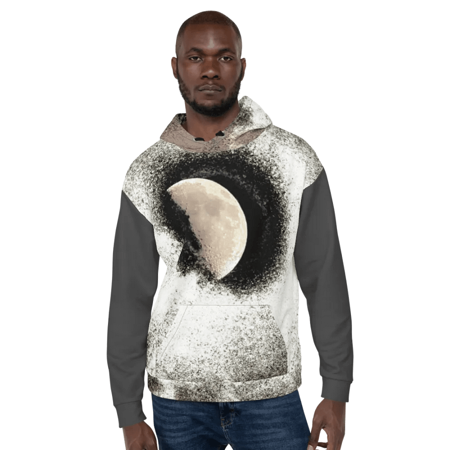 Disintegrating Dust Moon Unisex Pull Over Hoodie product image (6)