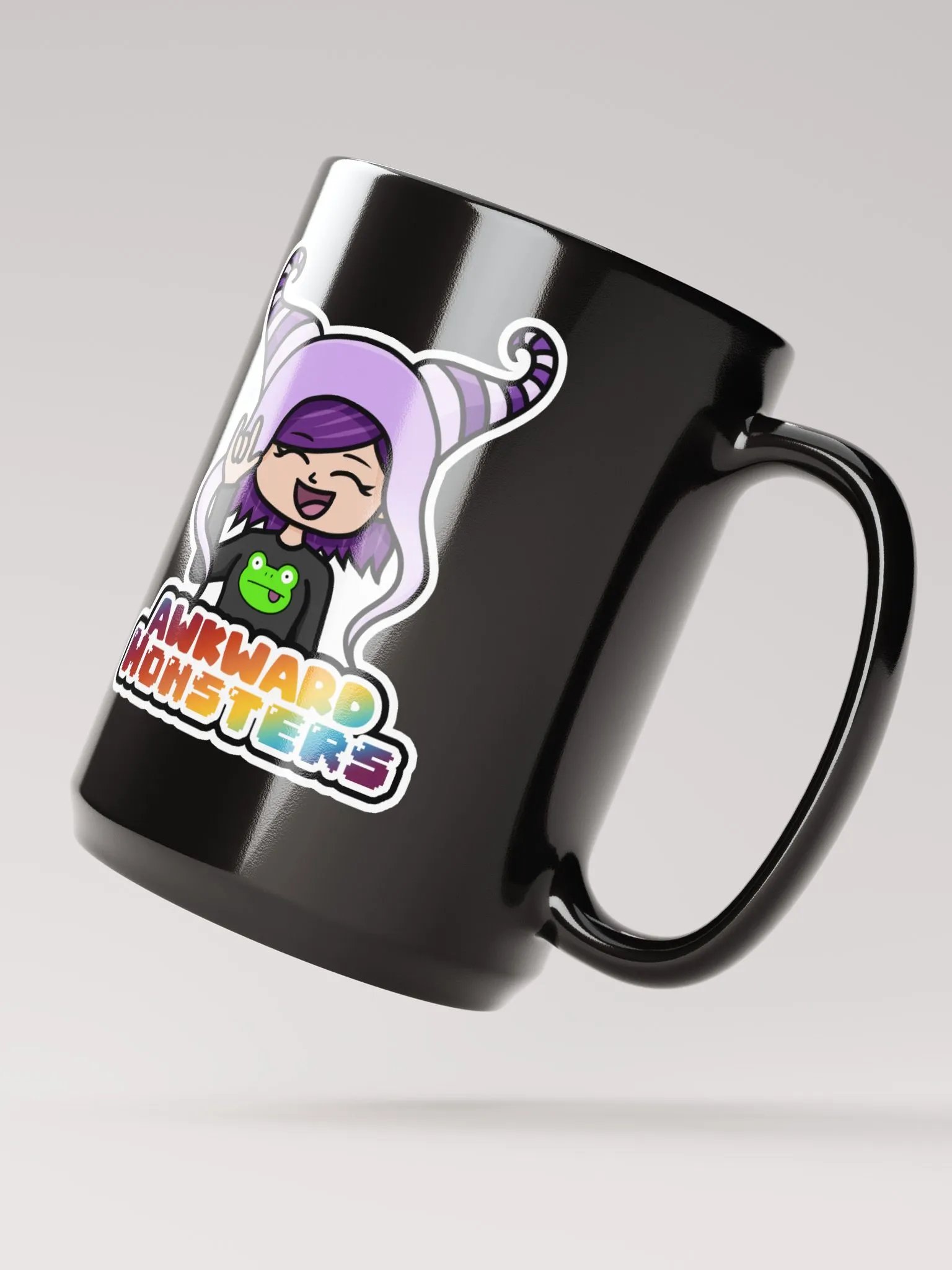 AwkwardMonsters Logo Black Mug product image (3)