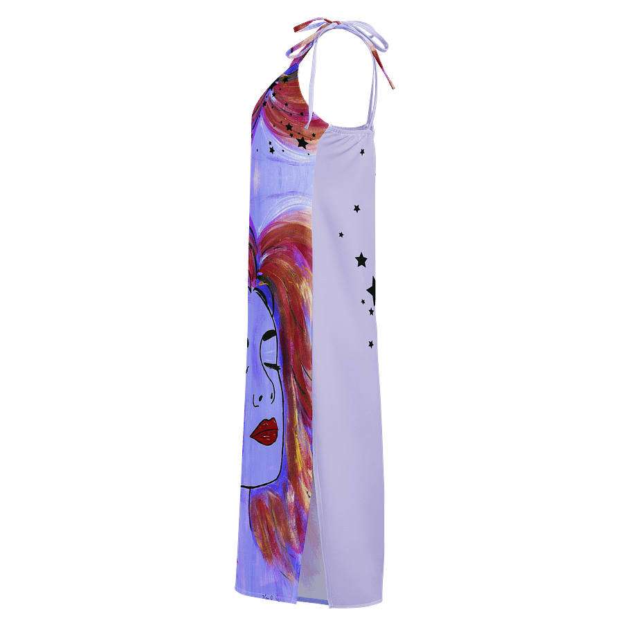 Dreaming Girl - (art by Dina R.) - acrylic painting picture - Slip Dress product image (3)