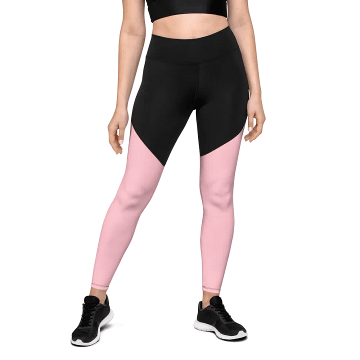Plain Color Pink Sports Leggings product image (2)