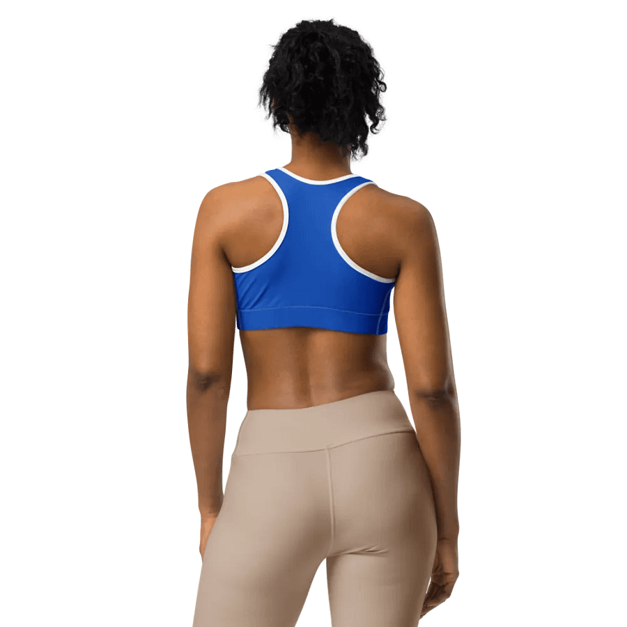 Plain Color Absolute Blue Sports Bra product image (4)