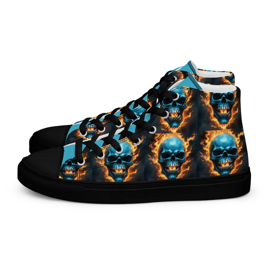 Inferno Blue Skull Men's High Tops product image (1)