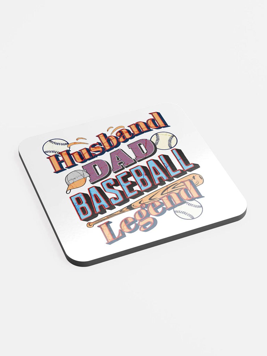 Husband Dad Baseball Legend Cork Coaster product image (3)