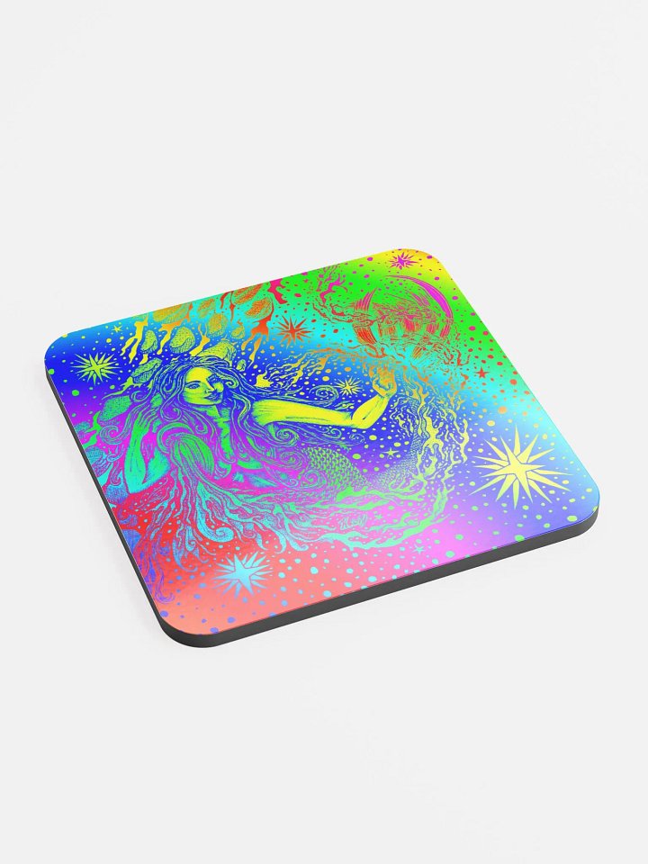 Limited edition Full Rainbow Aquarius Zodiac coaster product image (2)