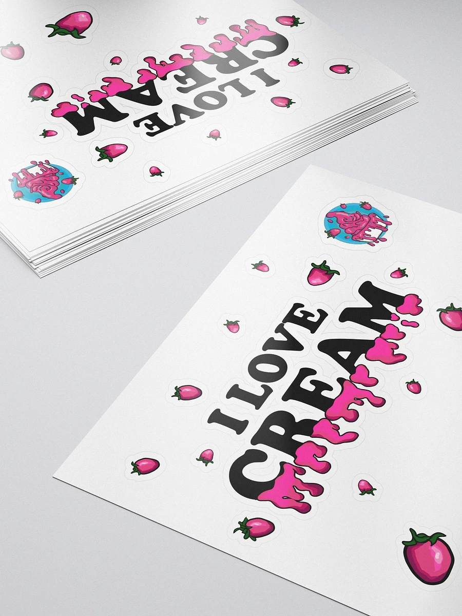 I Love Cream... Variant 1 // Kiss Cut Stickers product image (5)