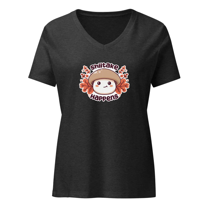 *Limited Time* Shiitake Happens V-Neck T-Shirt (Dark) product image (3)