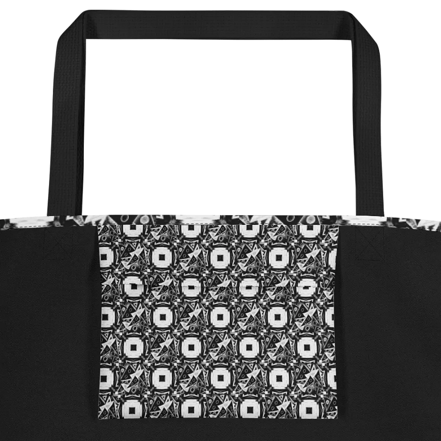 Abstract Monochrome Pattern Shapes and Squares Tote Bag product image (4)