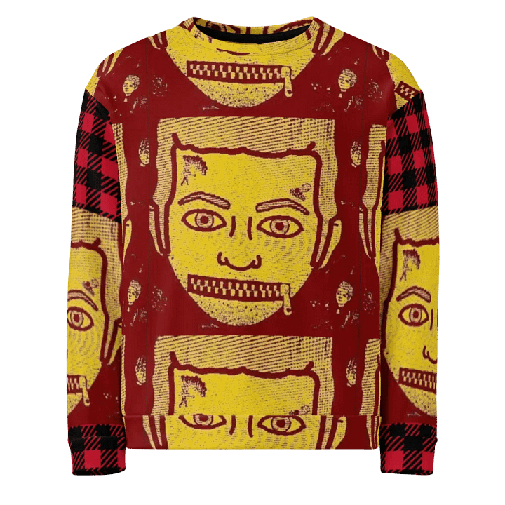 SavageOnDemand Print # (GOLD-DRIP-PLAID-SWEATSHIRT-REMIX) product image (1)