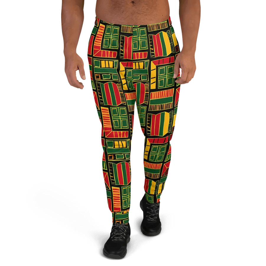 African Heritage: All-Over Print Recycled Men's Joggers. product image (2)