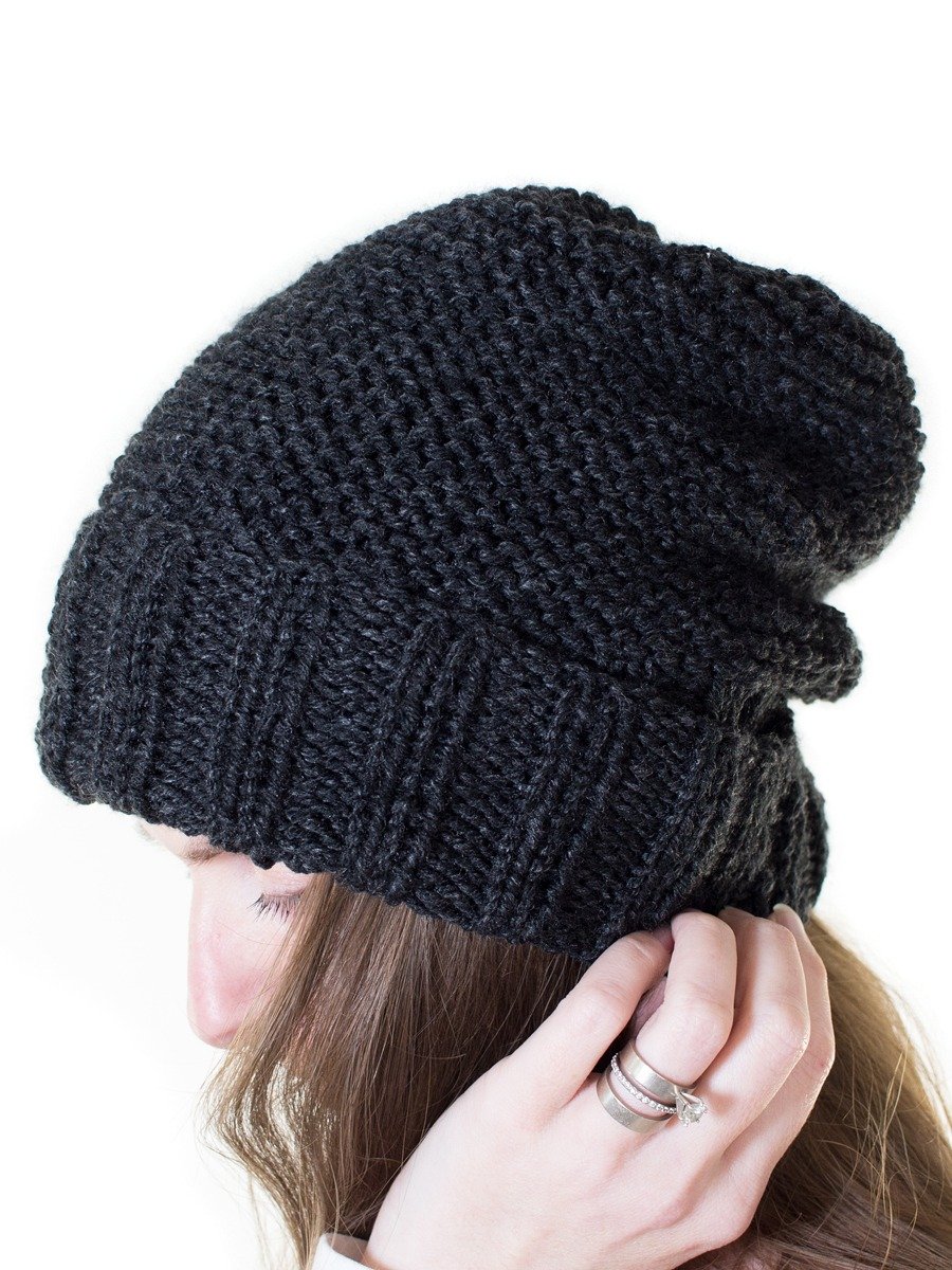 Super Simple Knit Flat Hat Pattern - Reverie product image (1)