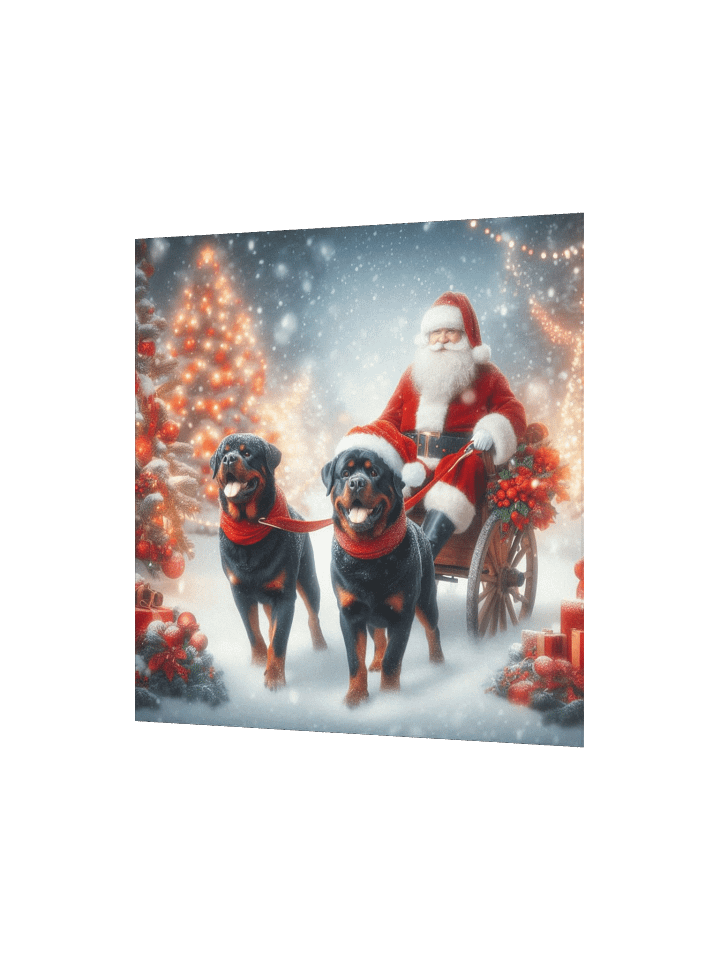 Santa's Rottweiler Sleigh Poster product image (7)