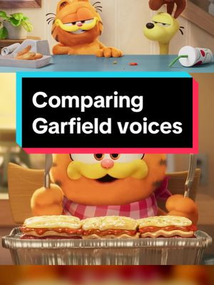 A comparison of Garfield’s voices over the years. #Garfield #garfieldmovie #chrispratt #voiceacting 