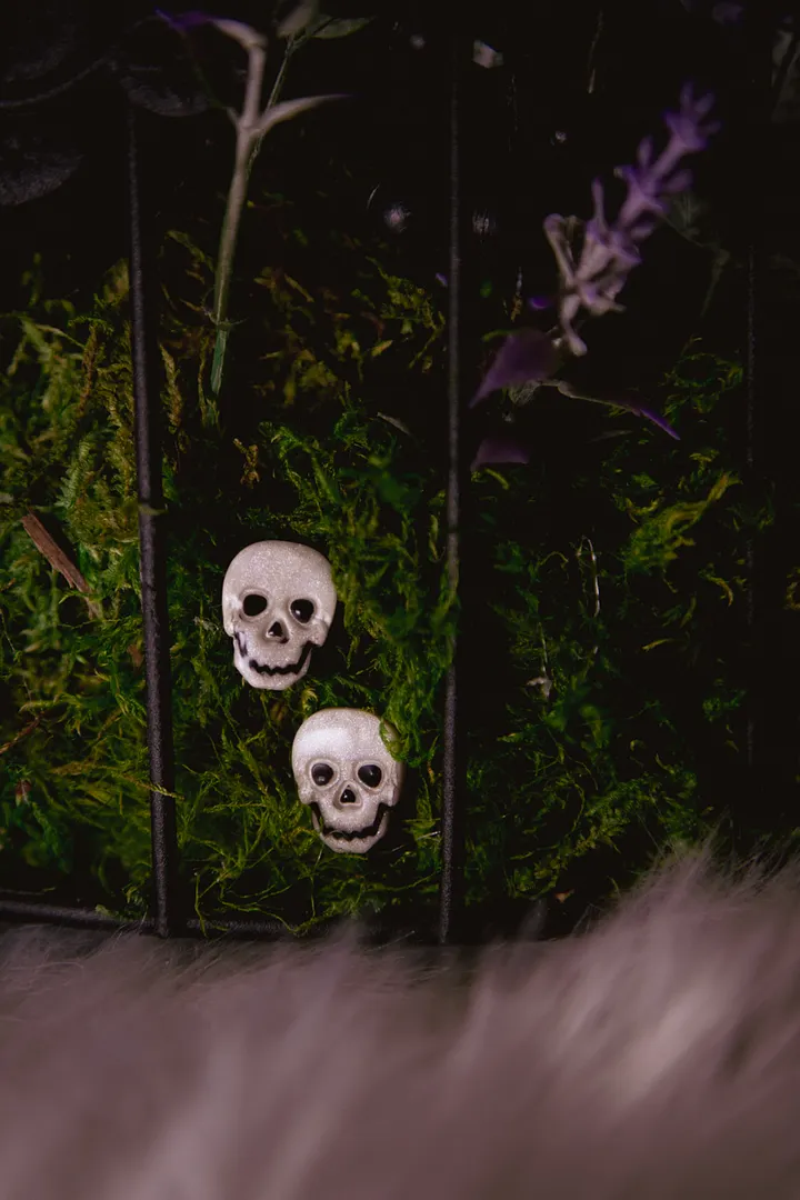 White Skull Studs product image (2)