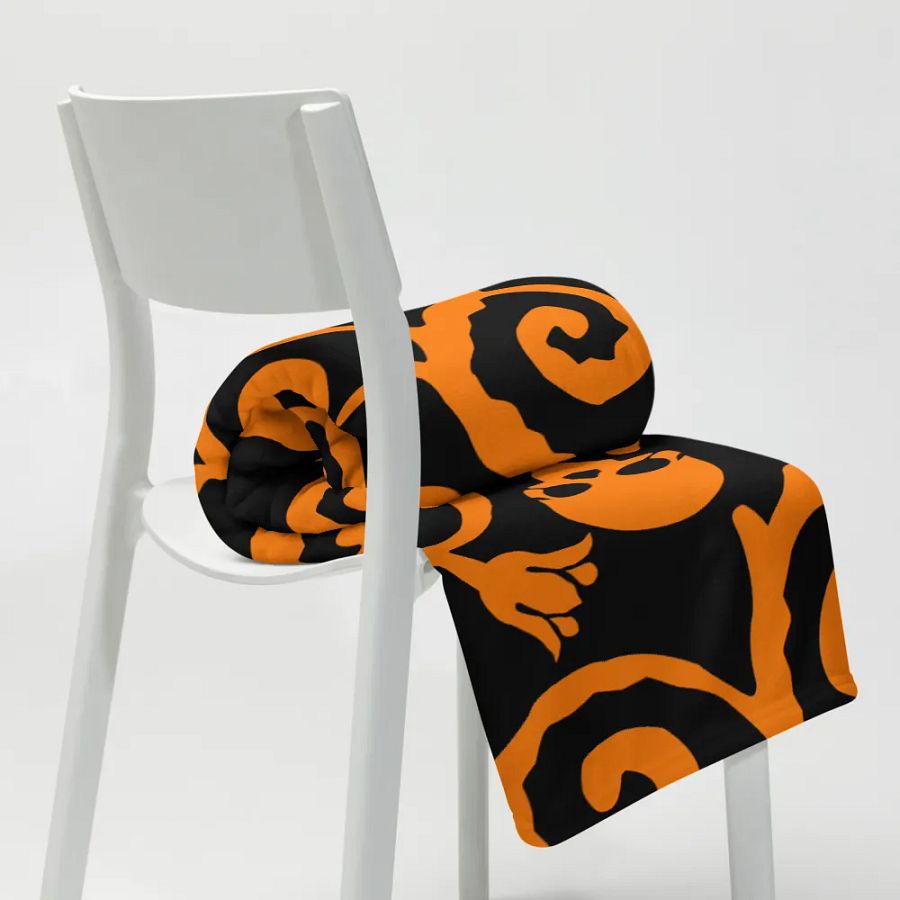 Scary Pumpkins Skull Blanket product image (10)