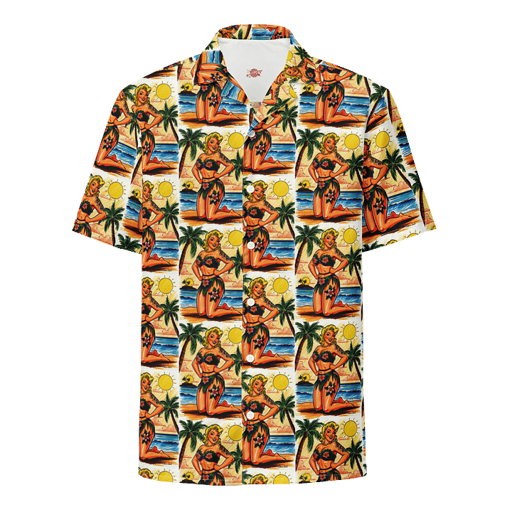 Hula Pin-up Girl Hawaiian Shirt product image (1)