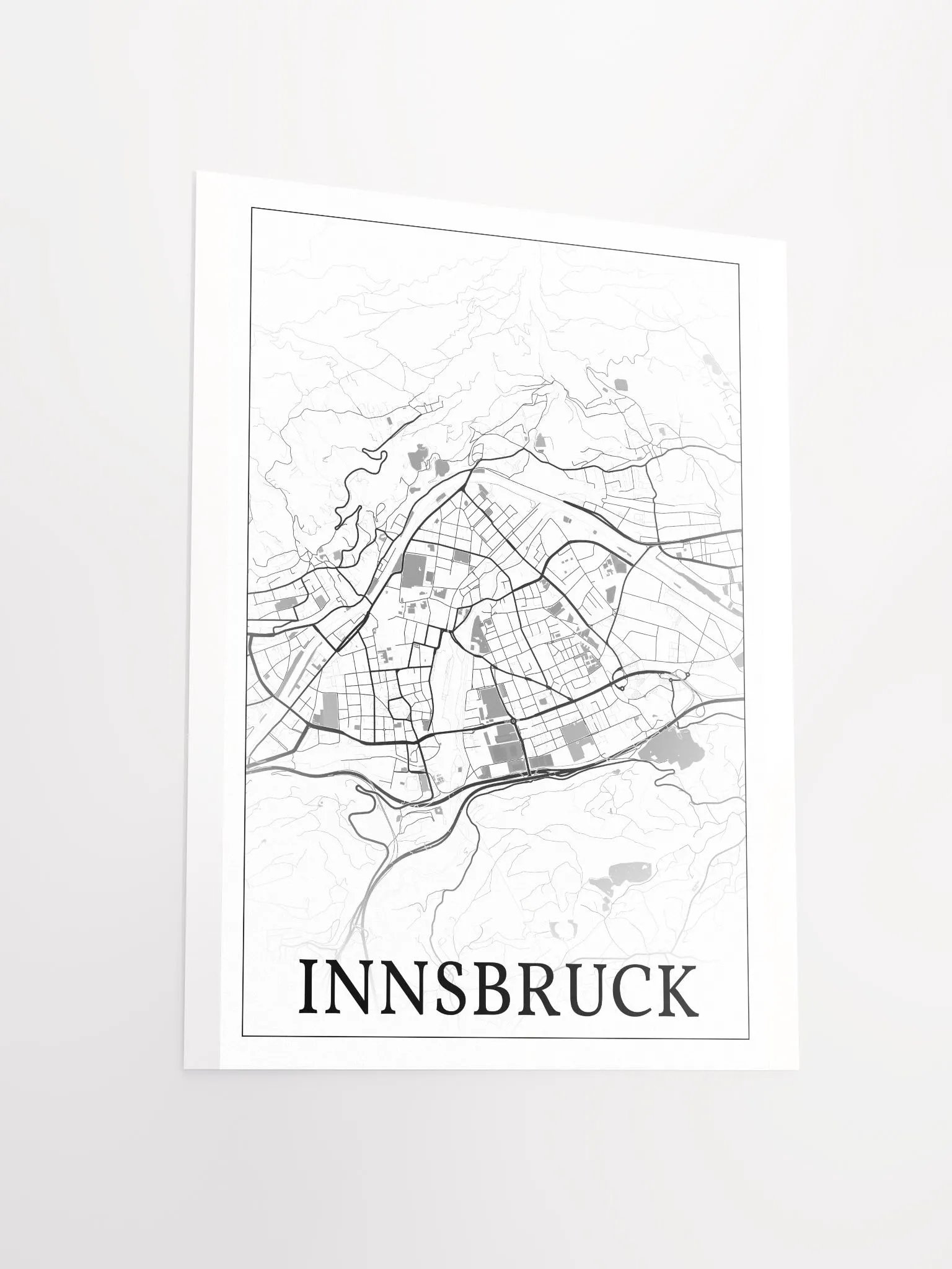 Innsbruck, Austria, city map print product image (13)