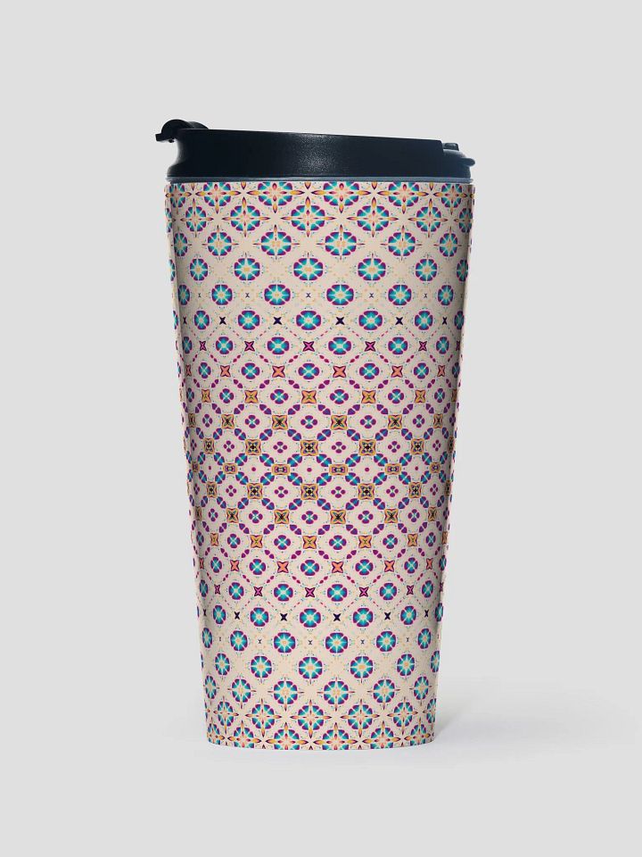 Seamless Metamorphosis Hearts & Stars Patterned Travel Mug product image (1)