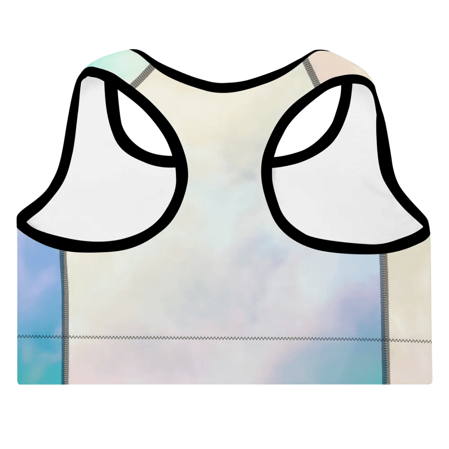 Blur cloud rainbow Design Padded Sports Bra - v1 product image (8)