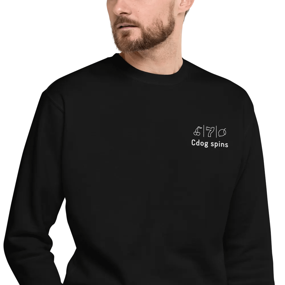 Cdog Spins Sweatshirt Embroided Black Full Logo product image (3)