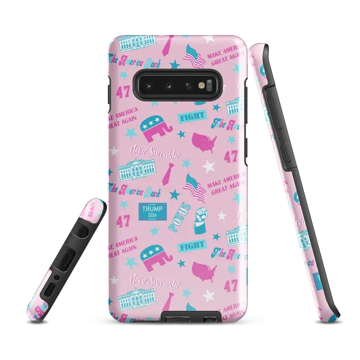Trump 2024 Election-Themed Patriot Make America Great Again Pink Pattern Phone Case for Samsung product image (3)