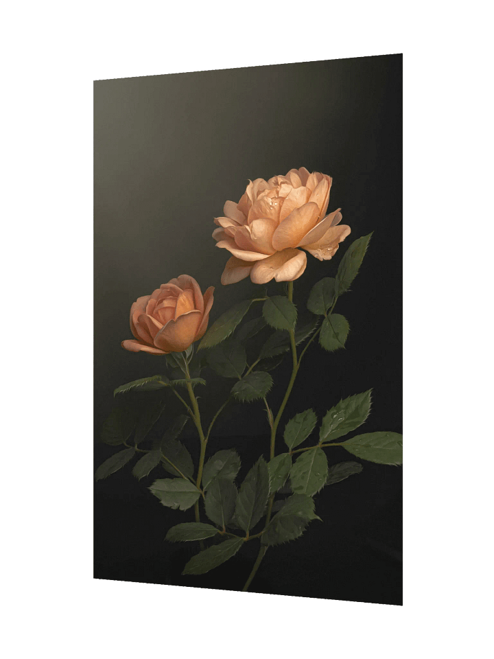 Peach English Roses: Enhanced Matte Paper Poster product image (2)