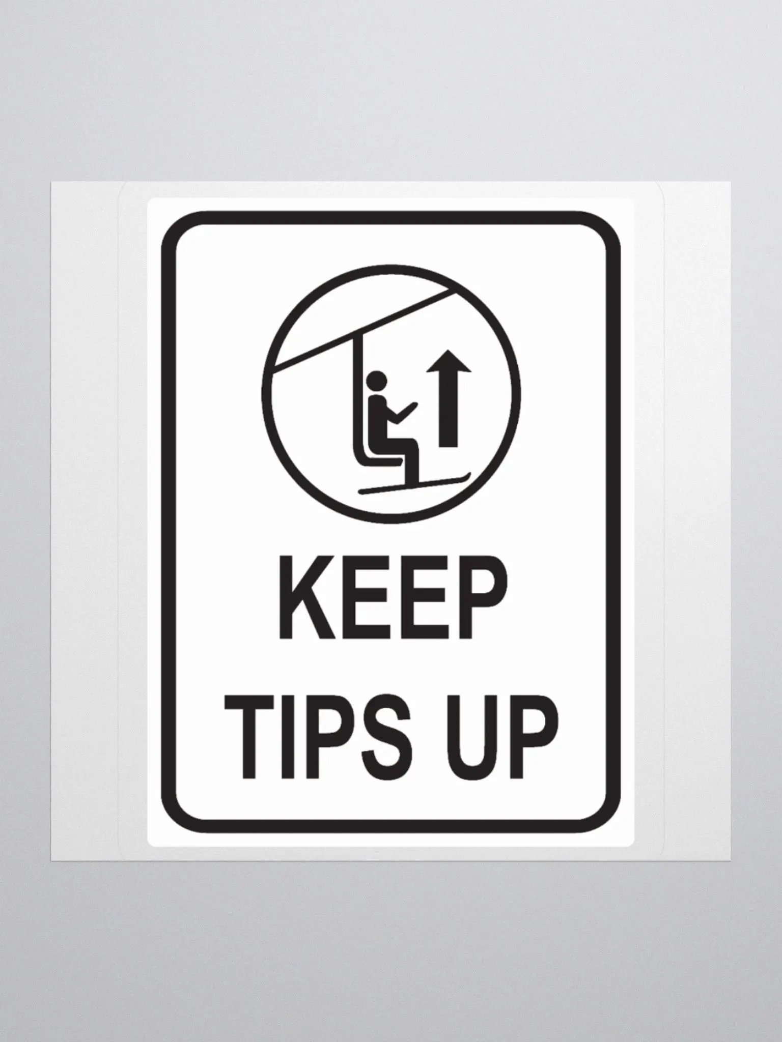 Keep Tips Up - Kiss-Cut Silhouette Sticker product image (1)