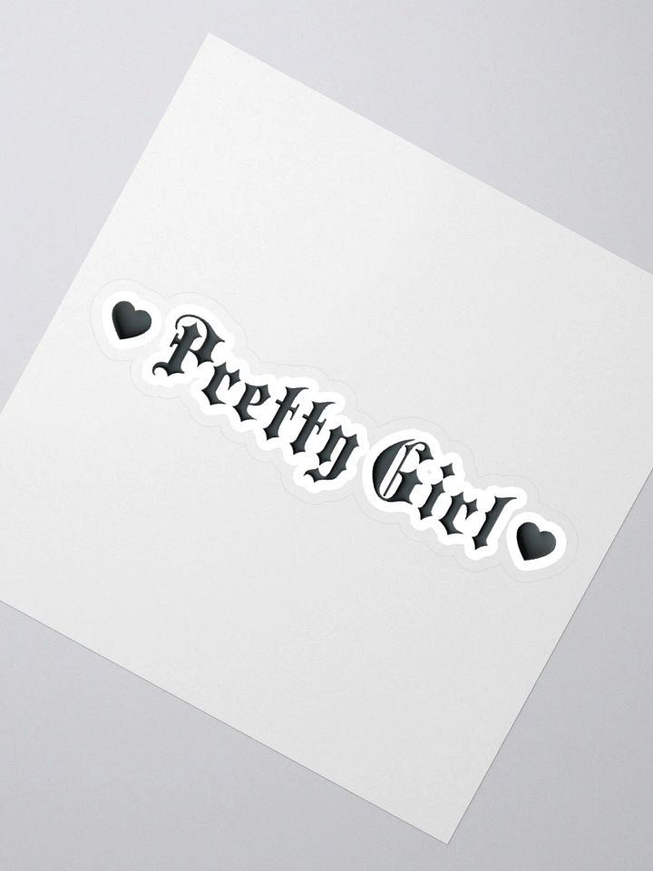 Pretty Girl Black Heart Sticker product image (2)