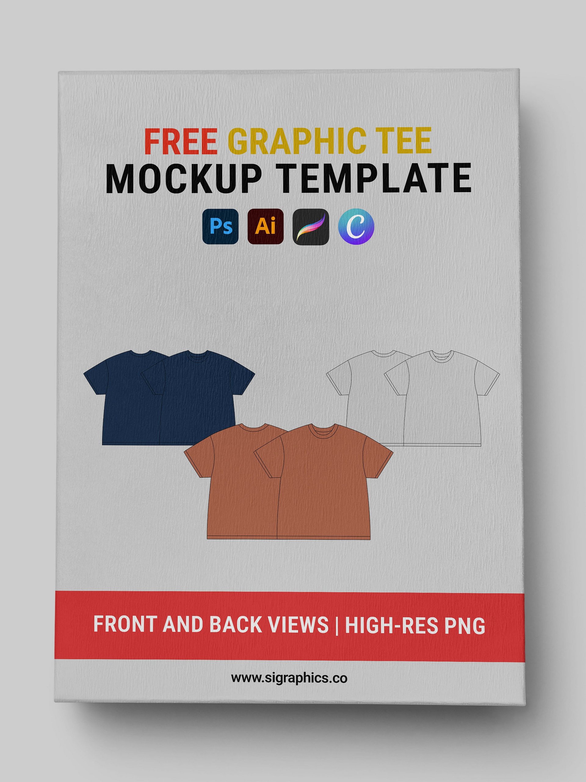 FREE Graphic Tee Shirt Mockup Template product image (1)