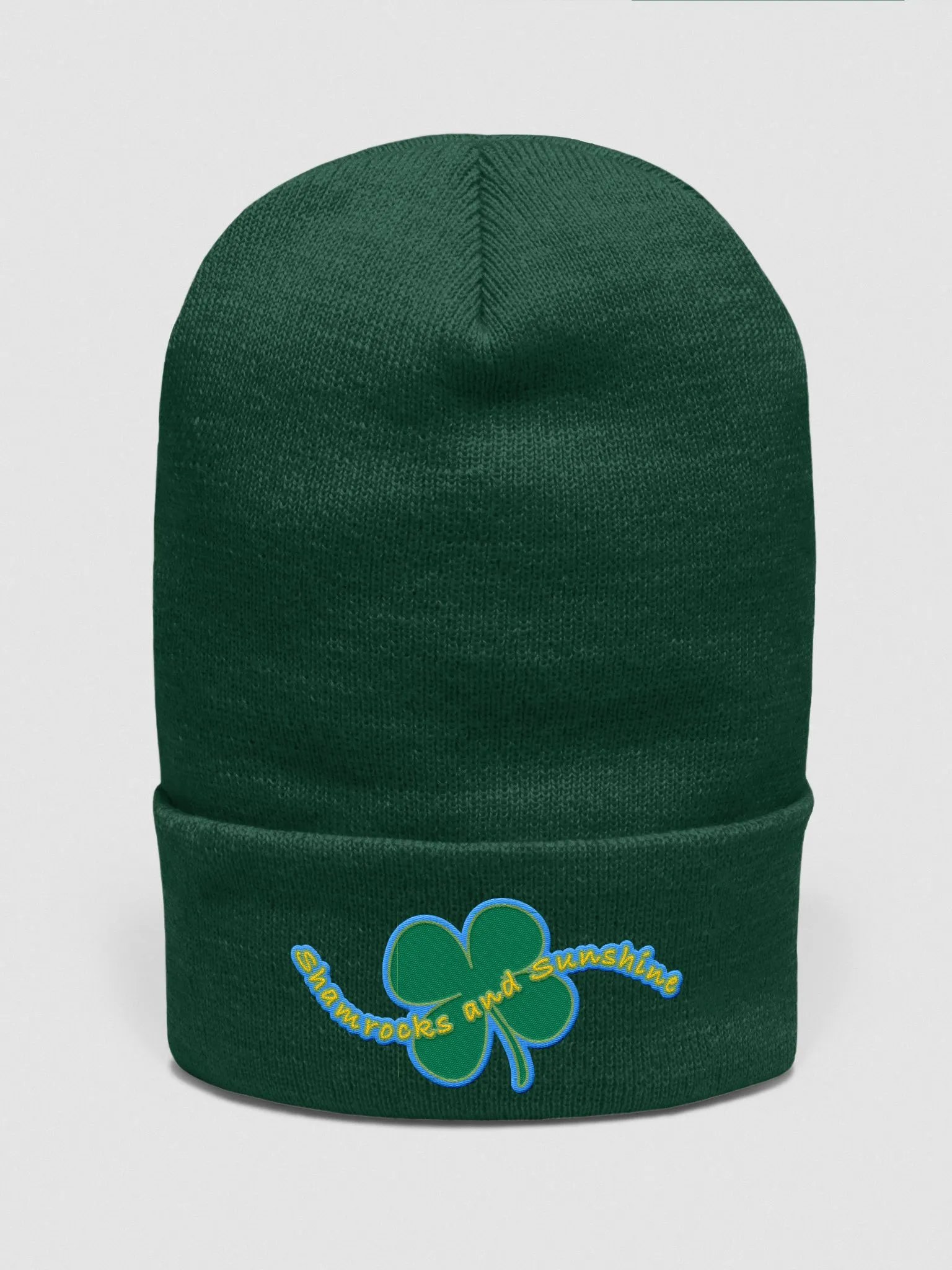 SHAMROCKS AND SUNSHINE • Yupoong cuffed beanie product image (1)