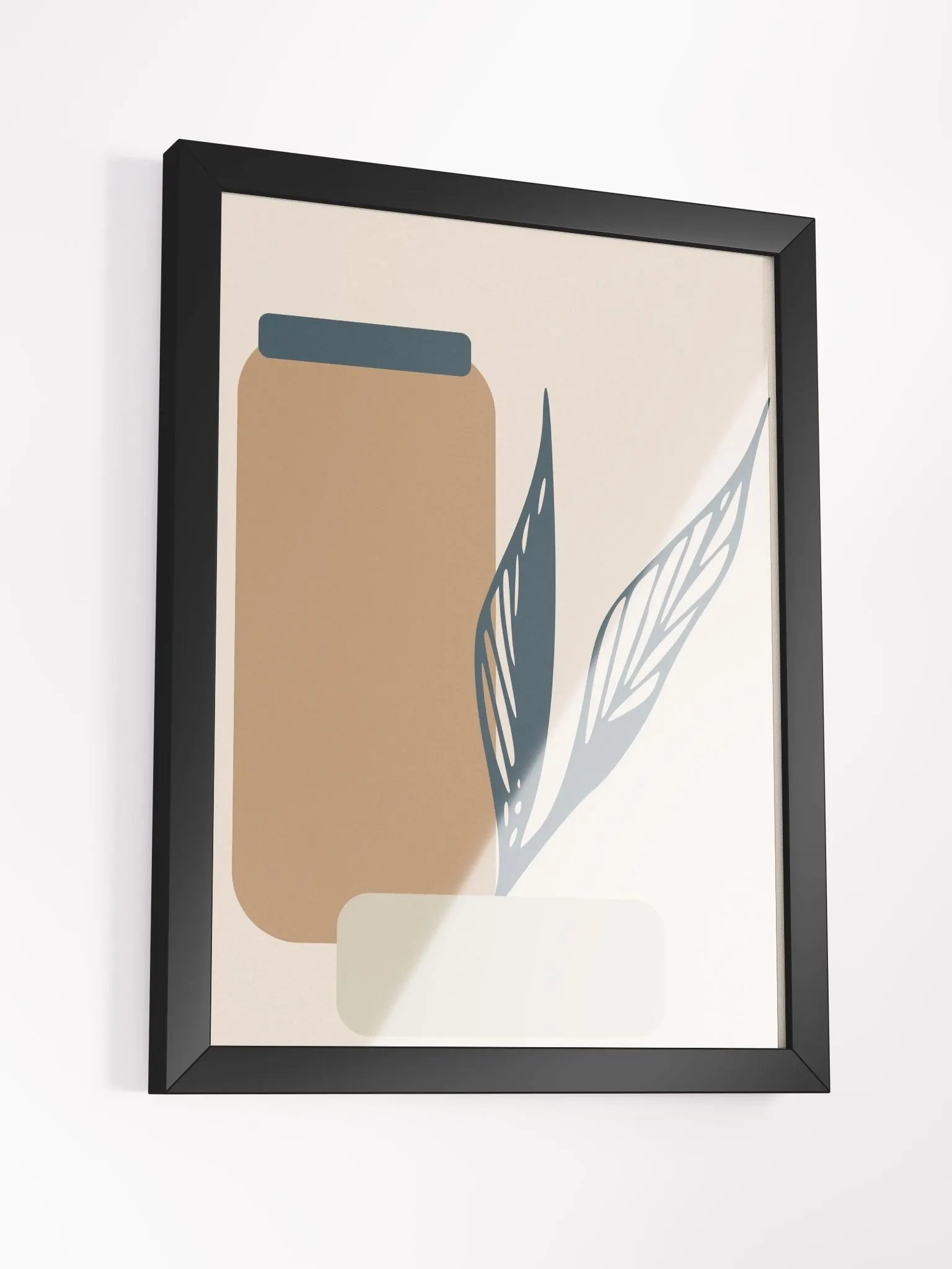 Geometric Leaves Framed Matte Poster product image (25)