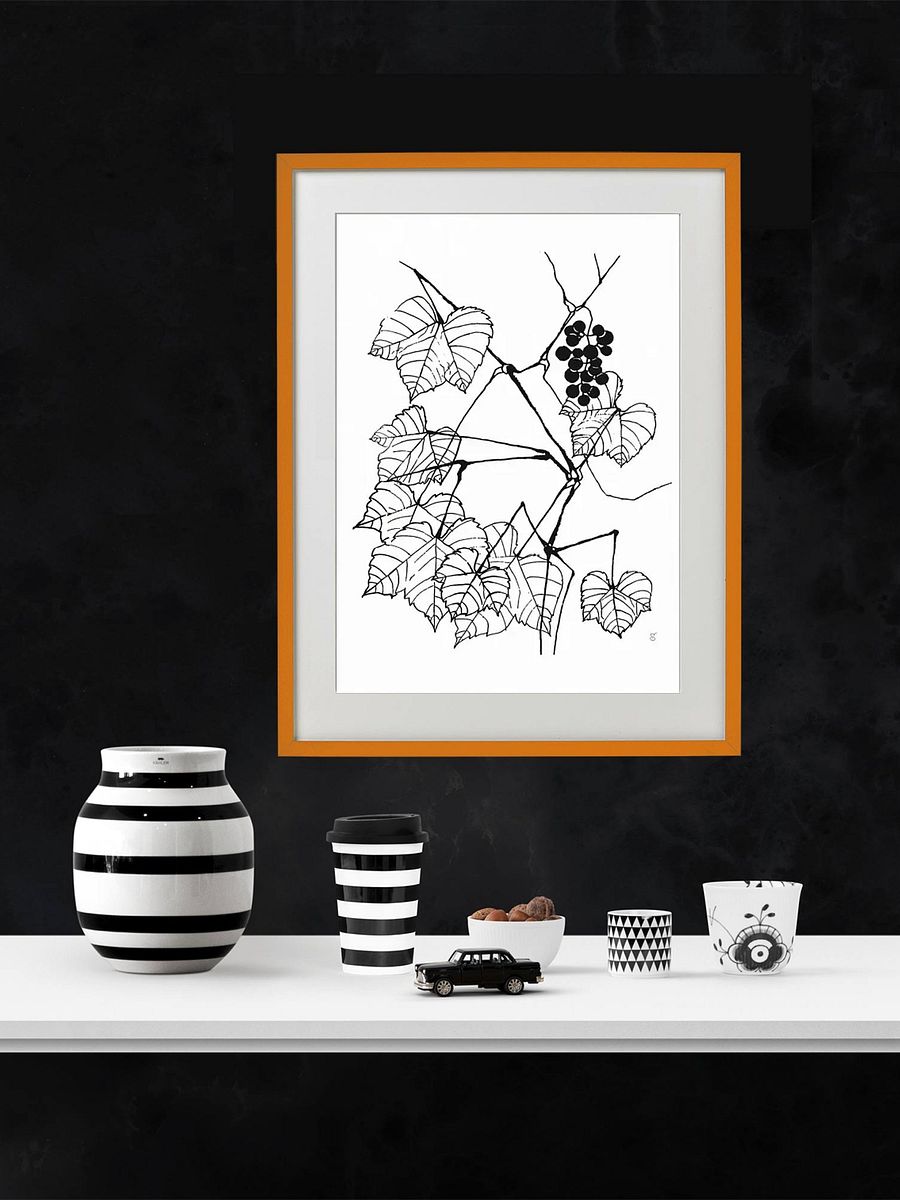 Enchanting Botanical Illustration Poster - Fine Grape Leaves product image (5)