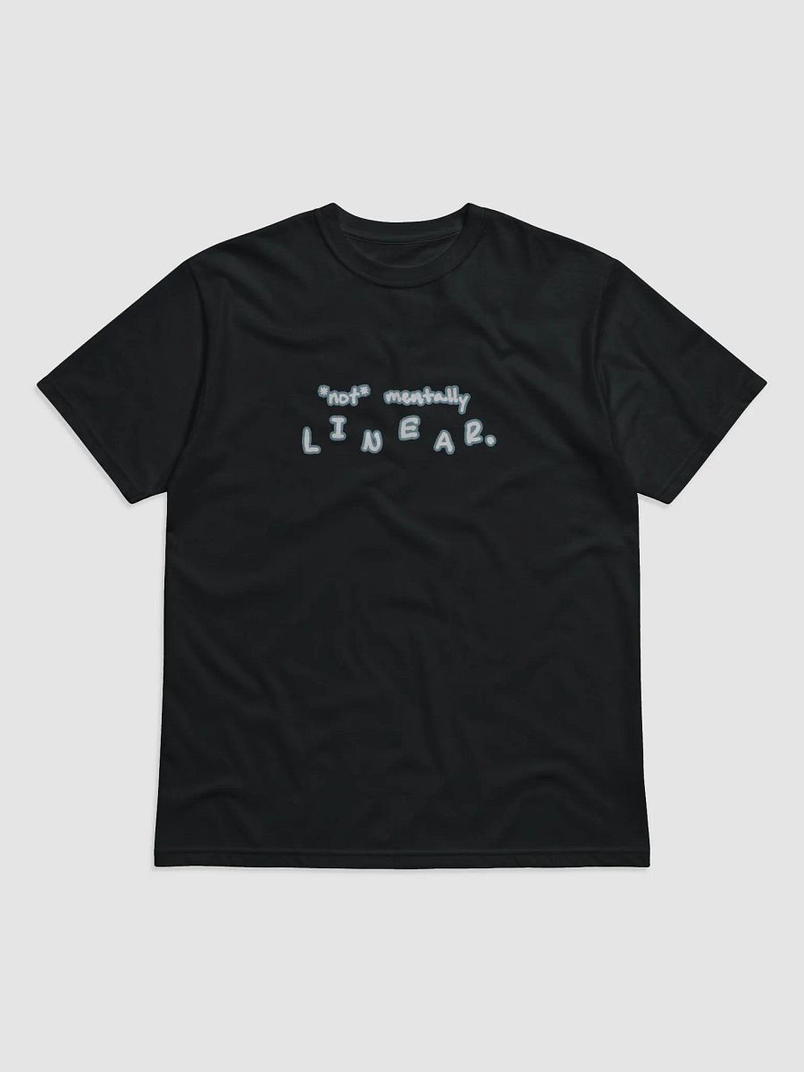 *not* mentally linear (lined design, #709AAF) unisex eco tee product image (1)