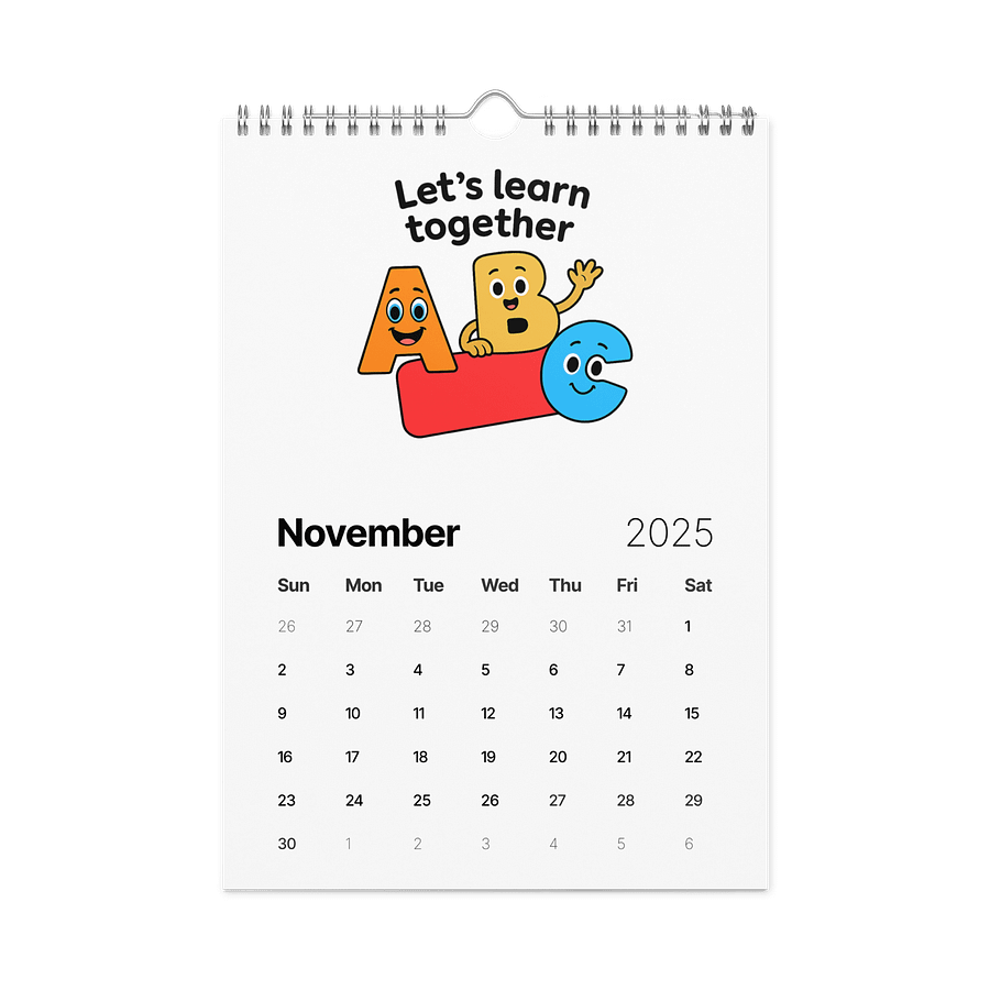 Expressive ABC 2025 Wall Calendar product image (11)