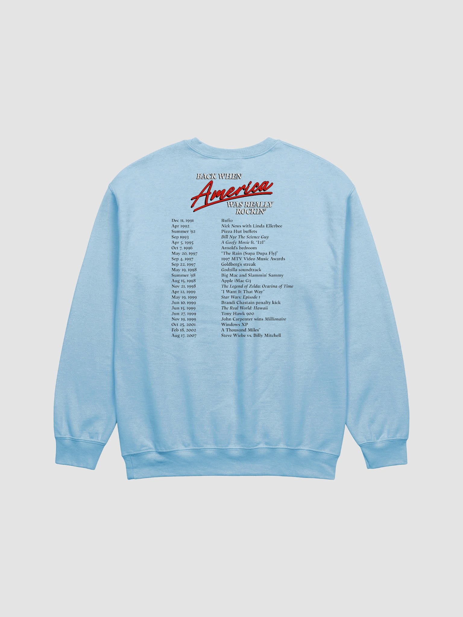 Back When America Was Really Rockin' Crewneck Sweatshirt product image (2)