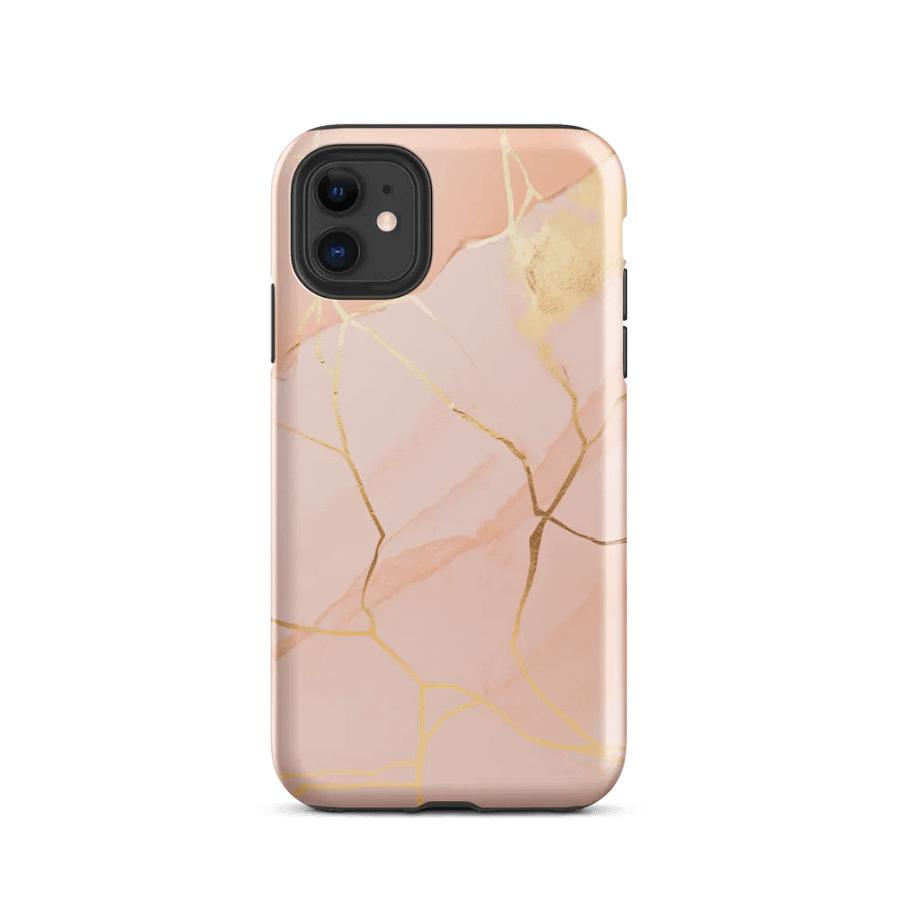 Peach Gold Kintsugi Tough iPhone Case product image (47)