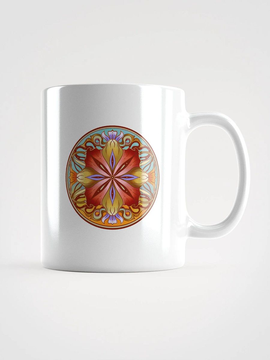 Crimson Floral Mandala - White Mug product image (1)