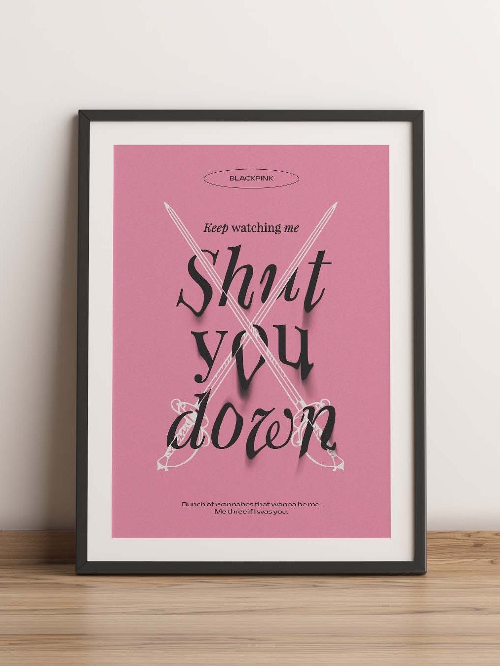Shut Down - BLACKPINK KPOP Digital Printable Wall Art Poster (A1 SIZE) - Instant Download product image (1)