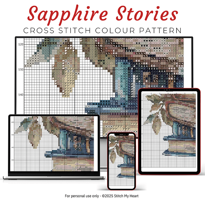 Sapphire Stories Cross Stitch Pattern product image (2)