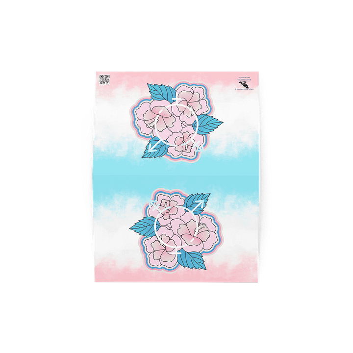 LGBTQIAP2S+ 2025, Trans Flower with Symbol, Greeting Card product image (4)