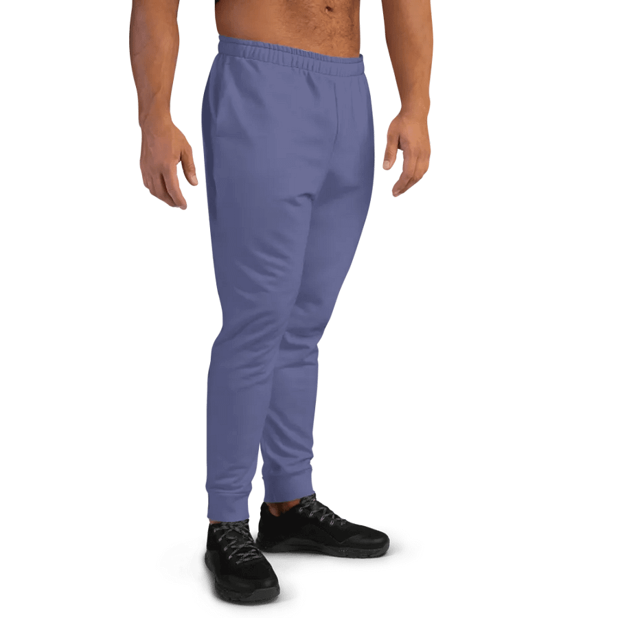 Plain Dark Purple Soft Summer Recycled Polyester Premium Men's Joggers by Treasure Pie product image (8)