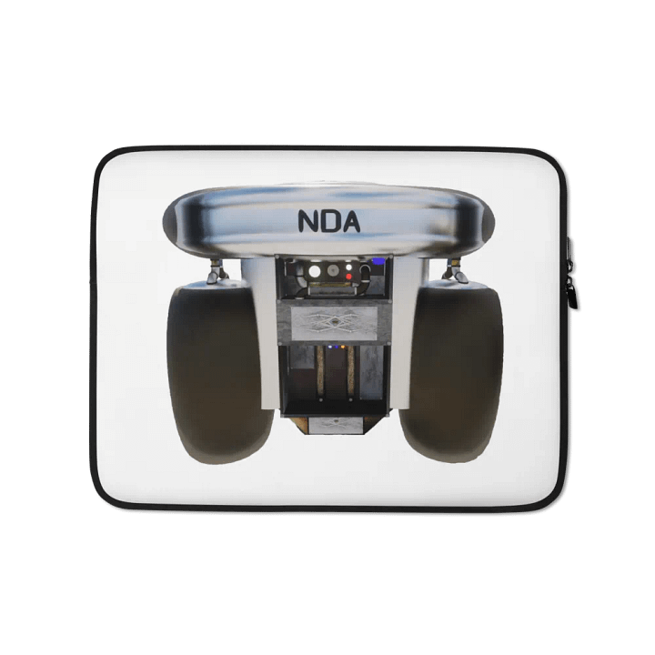 NDA Jetpack White Laptop Sleeve product image (1)
