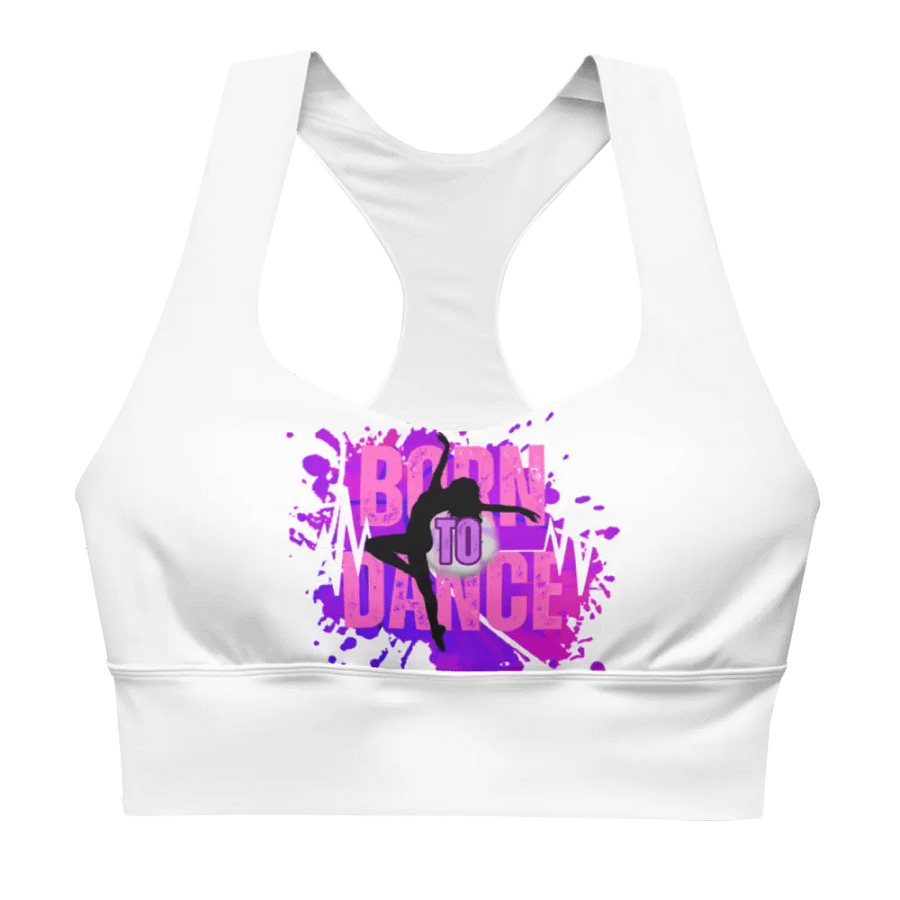 Energize Born to Dance Her Silhouette Padded Workout Sports Bra product image (1)
