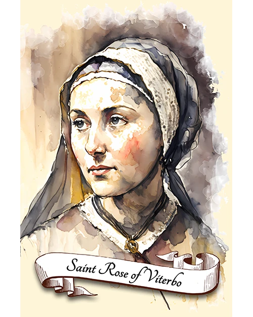 Saint Rose Of Viterbo Patron Saint of the City of Viterbo and of People in Exile Matte Poster product image (1)