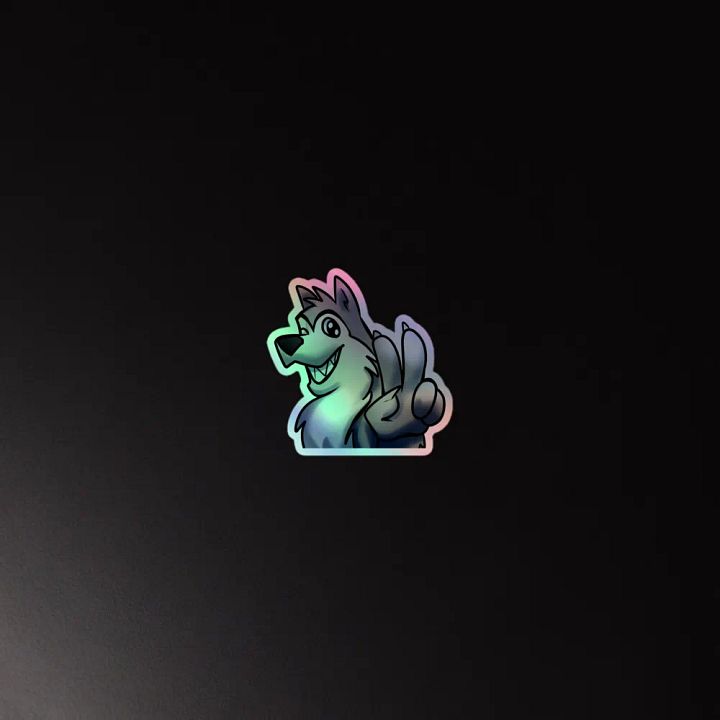 Friendly Wolf Holographic Sticker Sheet product image (4)