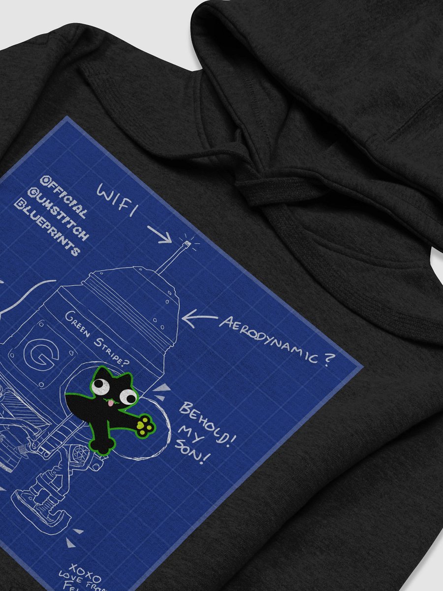Premium Hoodie - DerpCat II Rocket Blueprint product image (3)
