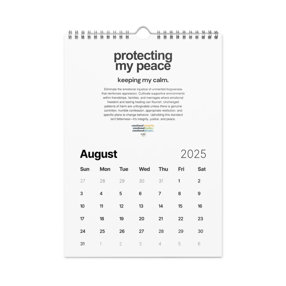 Official Planted By Calm | Calm Keepers Wall Calendar (Style 2, Choose Start Day) product image (4)