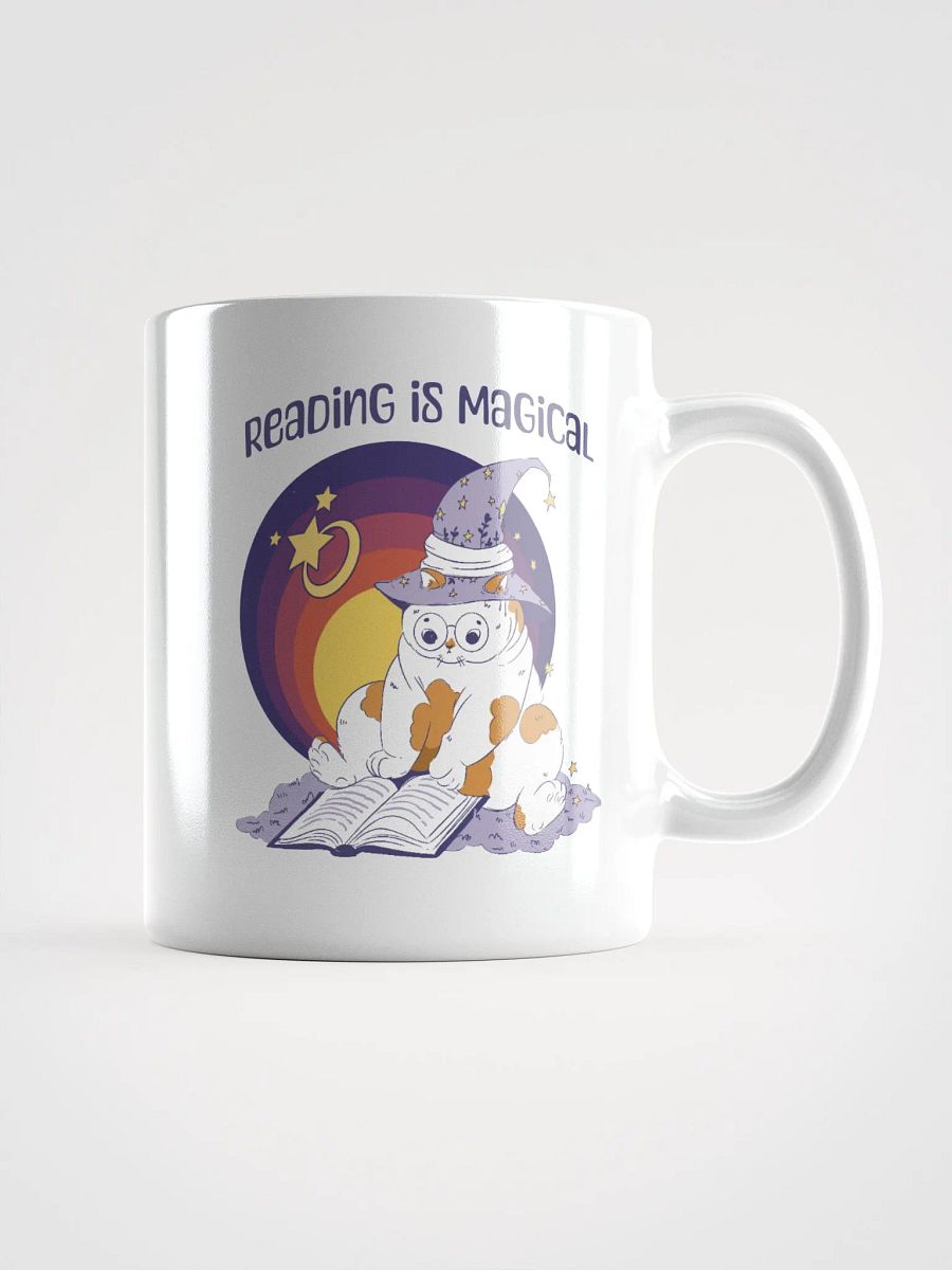 Reading Is Magical Adorable Cat Reading a Book product image (1)
