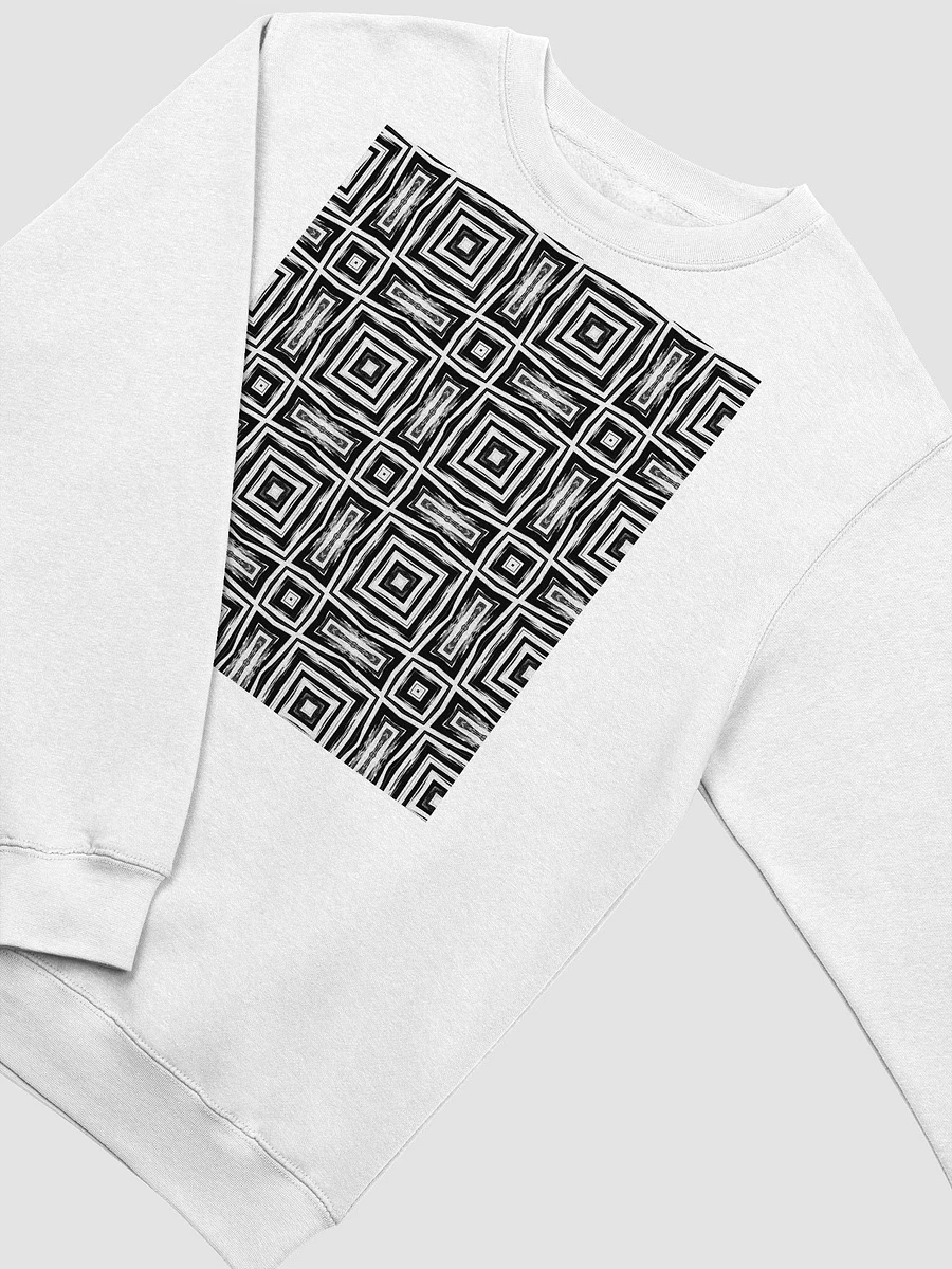 Abstract Monochrome Repeating Pattern Ladies Sweatshirt product image (6)
